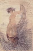 Auguste Rodin Nude with drapery